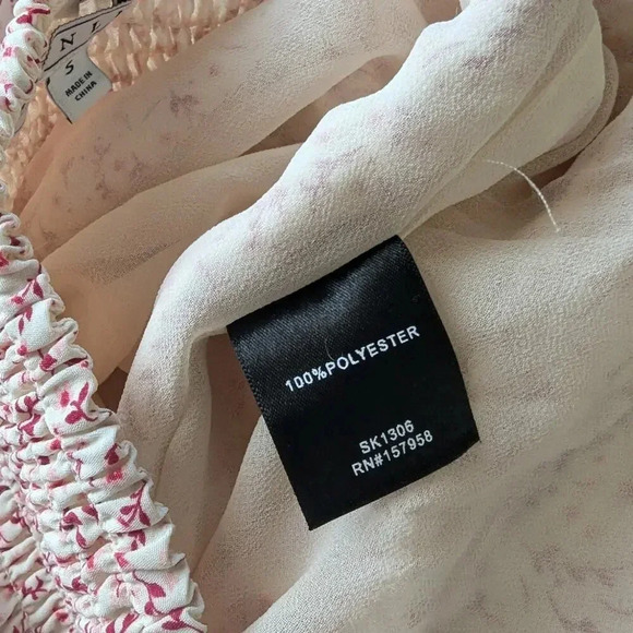 Senlis Floral Leila Midi Skirt Size Small Cottagecore Ruffles - Picture 3 of 7